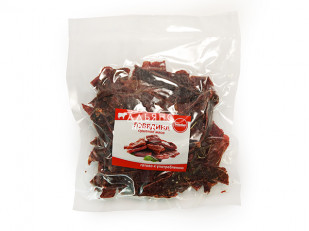 Икра макроруса вяленая: Говядина вяленая (строганина)