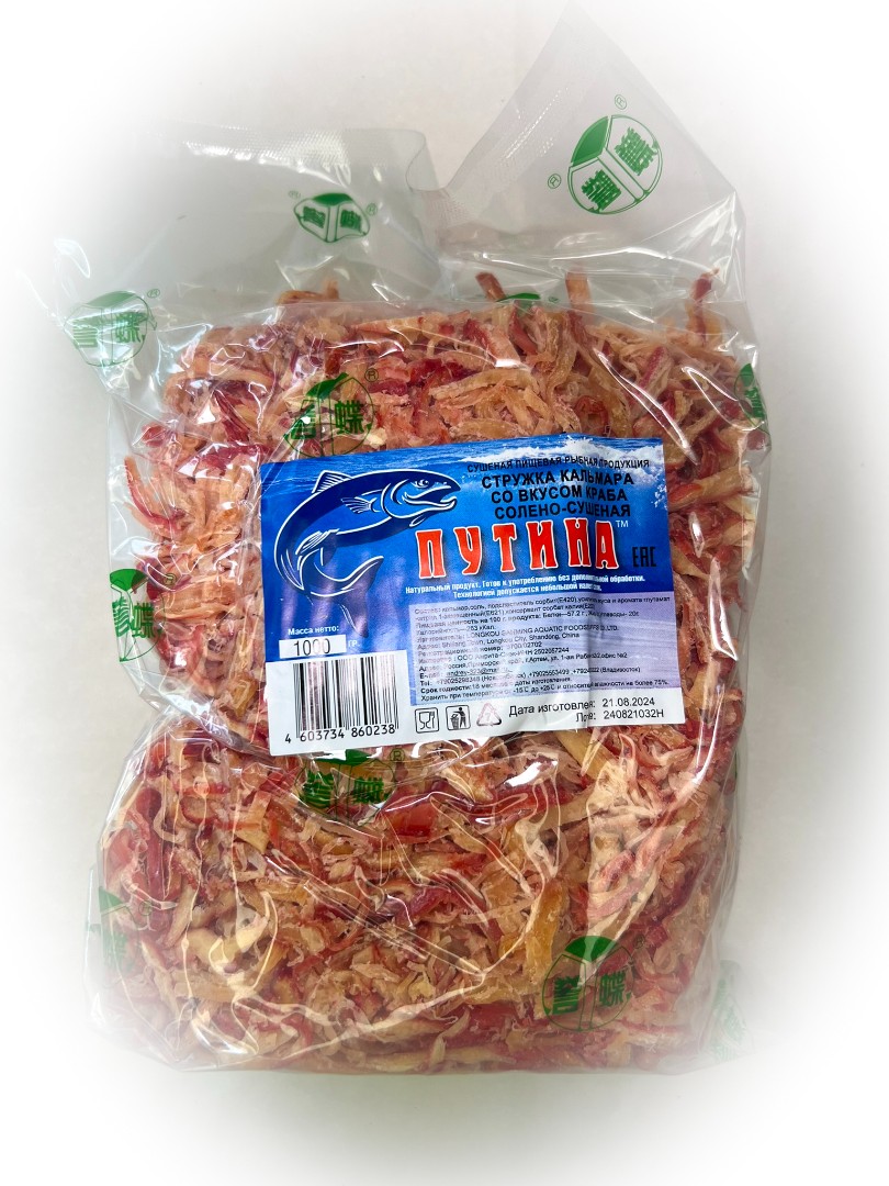Кальмар стружка со вкусом краба "Розовая" (ПУТИНА) в Набережных Челнах